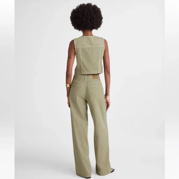 Madewell Superwide-Leg Jeans: Airy Denim Edition in Sagebrush 26 NWT - Picture 9 of 15
